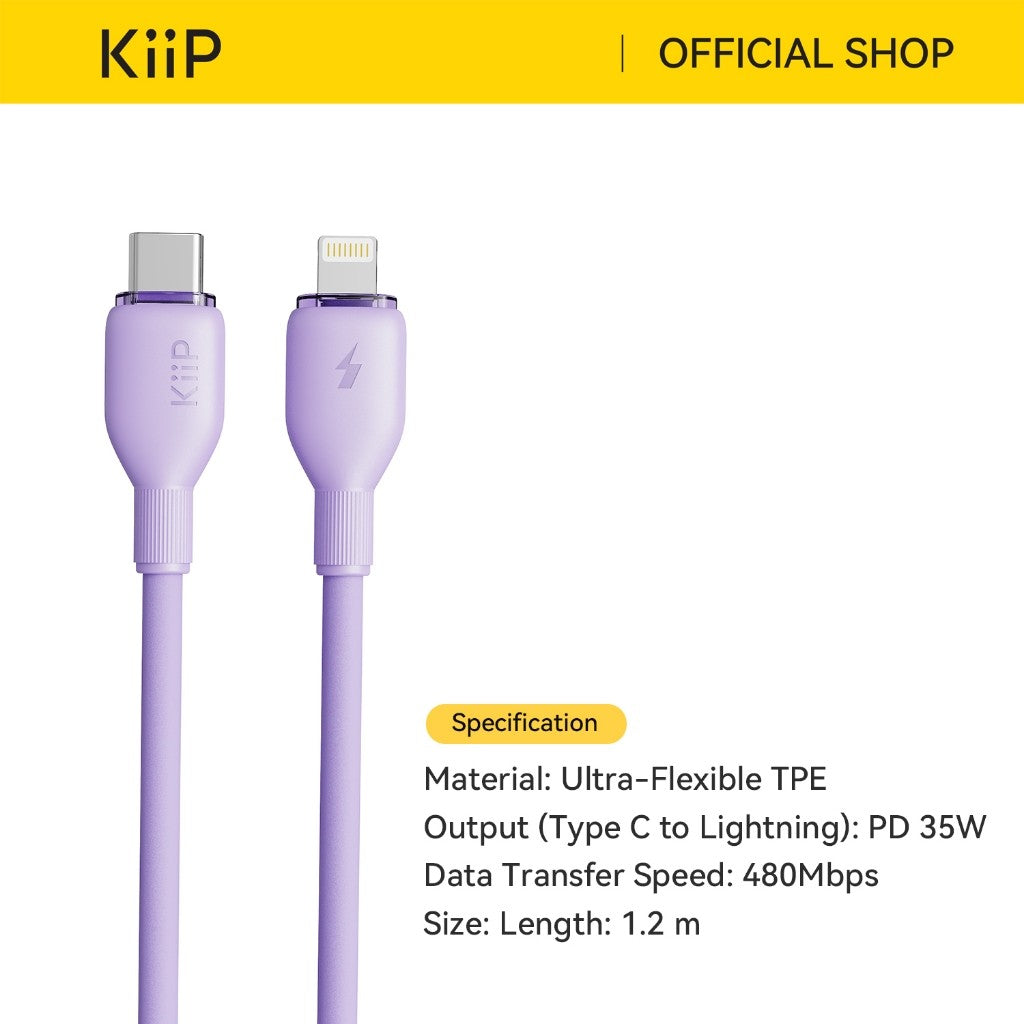 KiiP Cable Fast Charging Kabel Type-C IP/C To C Up To 240W PD 35W