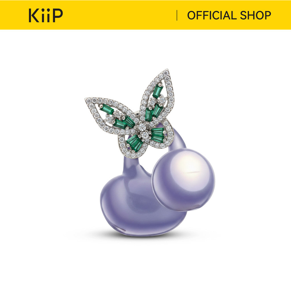 KiiP Freeclip Earbuds Jewelry Aksesoris Earphone Clip DIY Butterfly Shape Earrings Cute Bow
