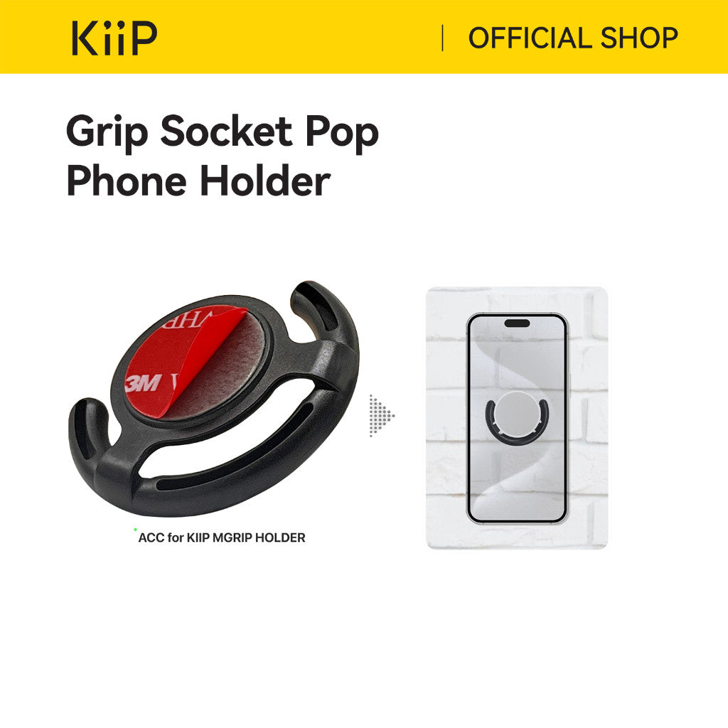 KiiP Sticky Back Aksesoris Holder Socket Griptok Phone Holder