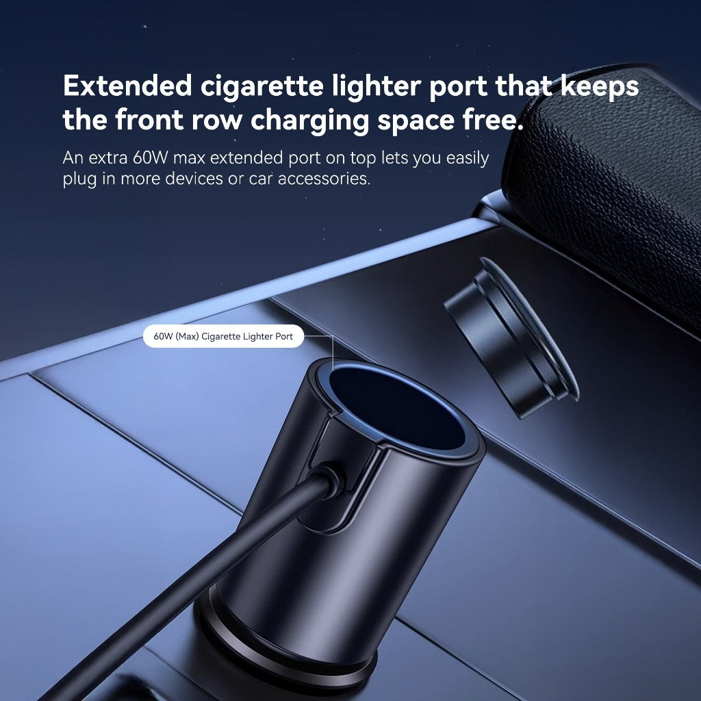 KiiP Car Charger Mobil 125W 4 Ports Type-C USB Fast Charging Adapter Smart Chip Dual Cooling System