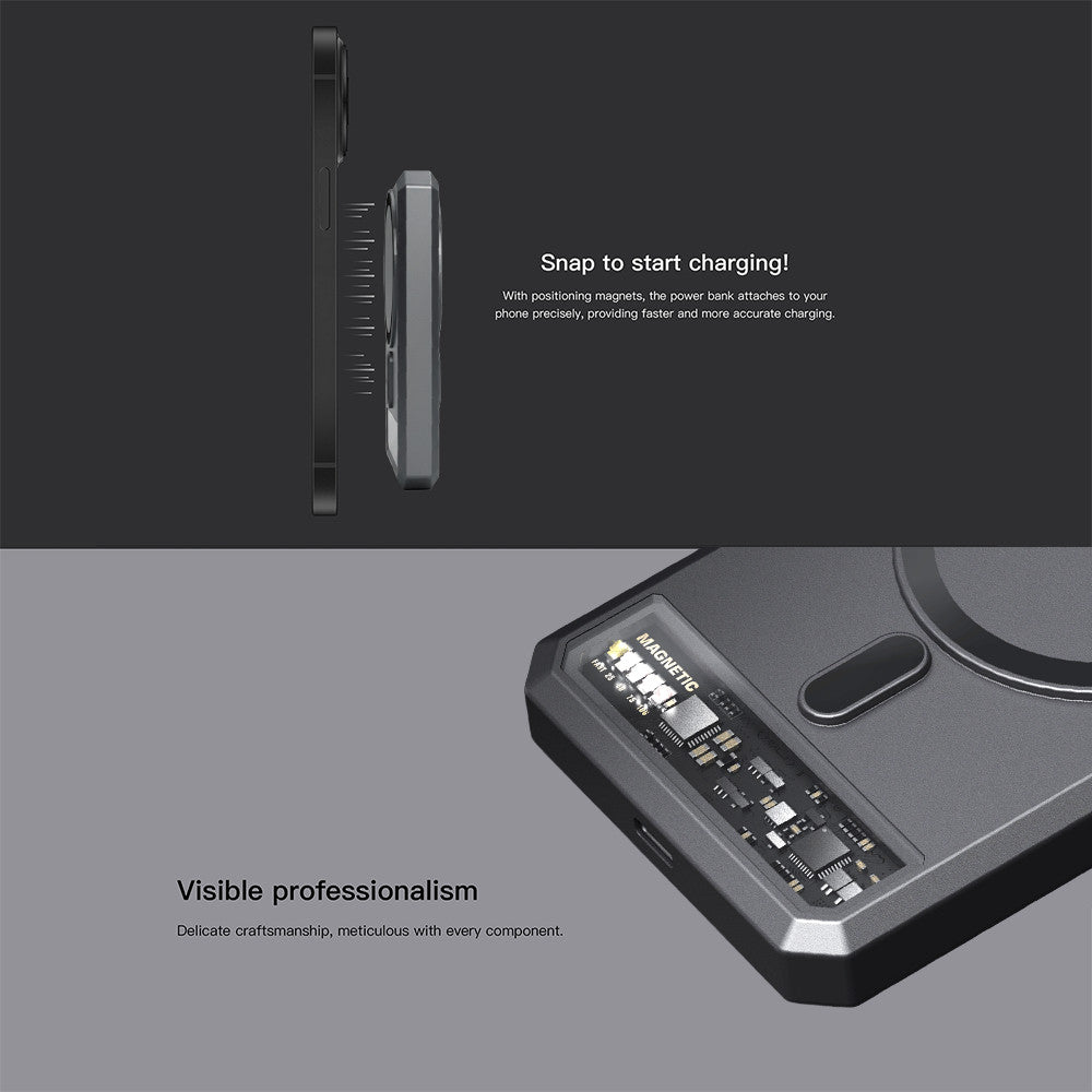 KiiP Wireless EW54 Power Bank Magnetic Magsafe 20W Fast Charging Type C PD 10000 mAh