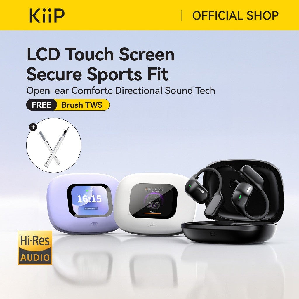 KiiP DTH25 Open Ear TWS Sport Earphone Earhook Smart Touchscreen HD Call