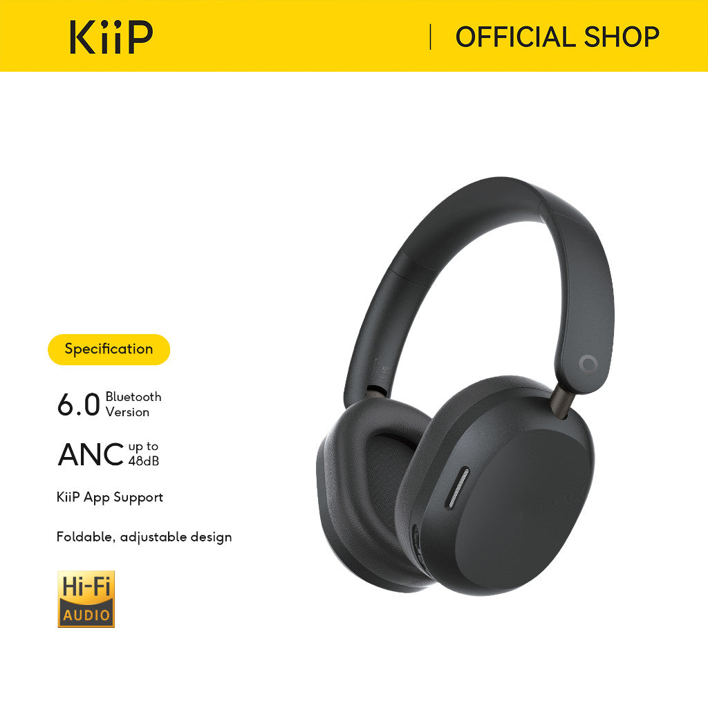 KiiP TH100 ANC Wireless/Wired Over-Ear Headphone Spatial Audio
