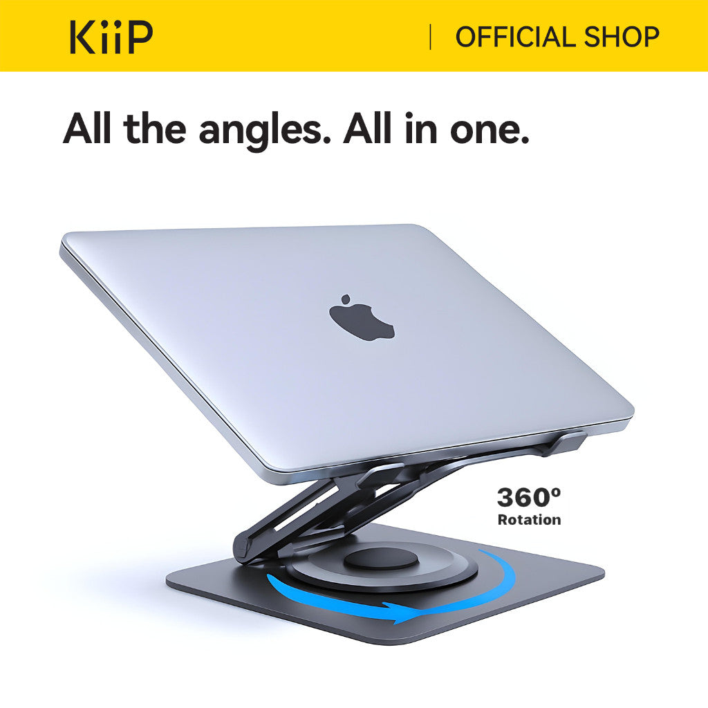 KiiP H05 6in1 Hub Foldable 360 Rotatable Laptop Stand Holder Multifunction