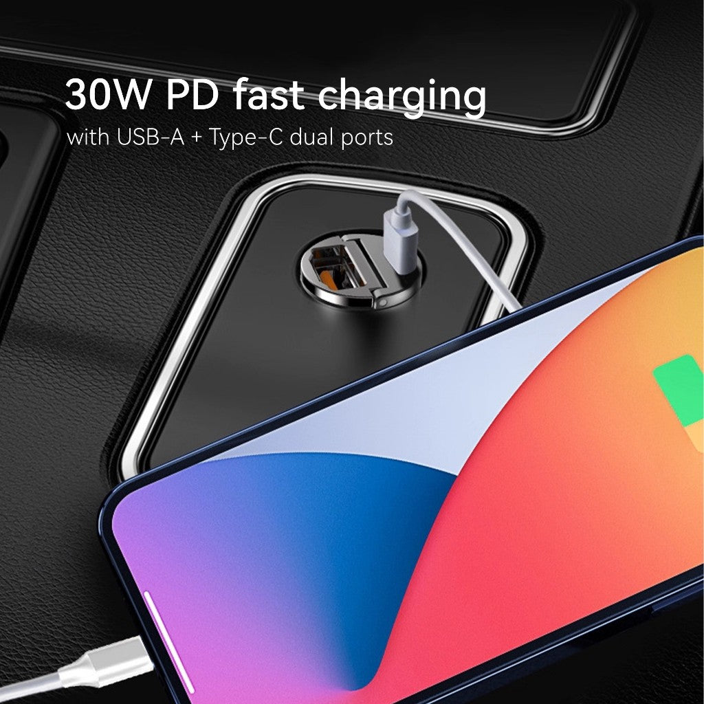 KiiP C8 Car Charger Mobil 45W Type-C+USB Fast Charging