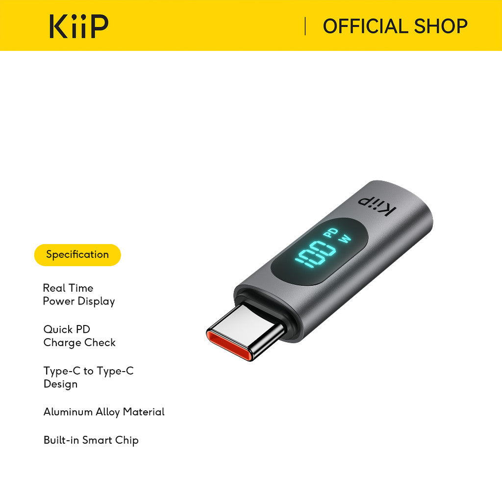 KiiP DAC HUB USB-C  Adapter Digital Display Fast Charging 100W