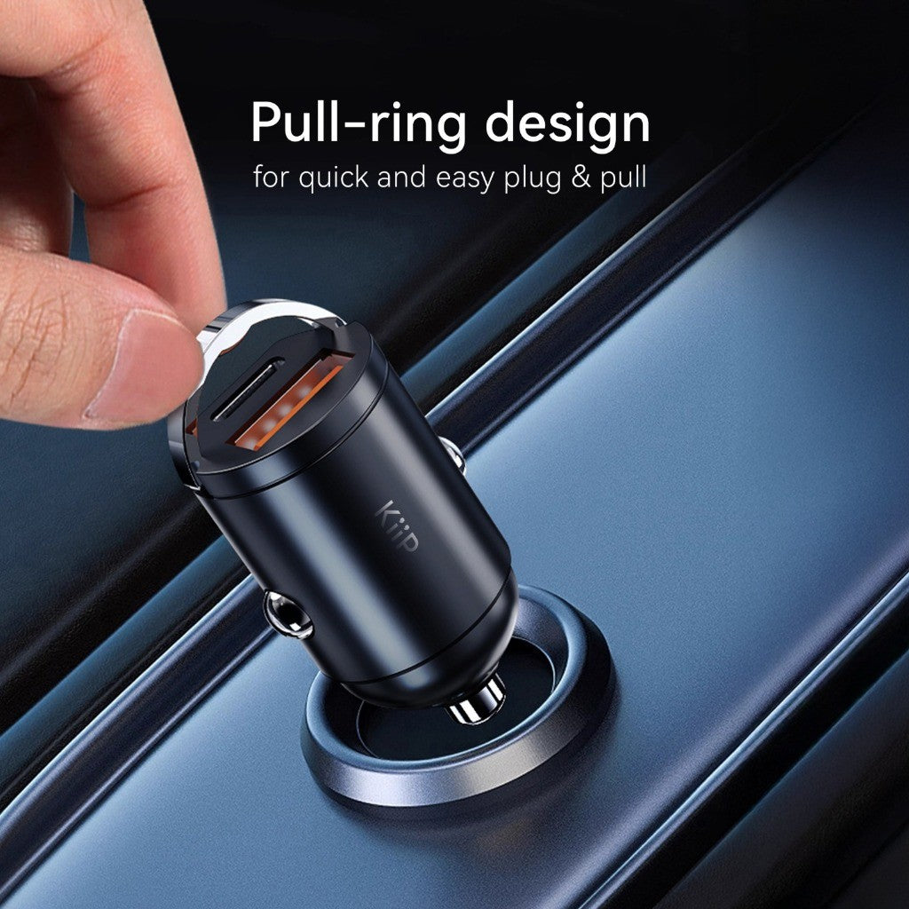 KiiP C8 Car Charger Mobil 45W Type-C+USB Fast Charging