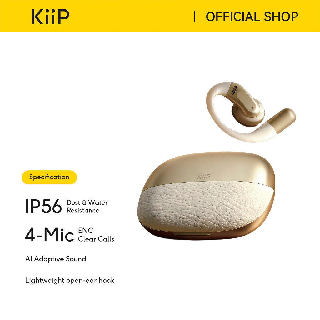 KiiP DTH24 OpenCore OWS Ear-hook Bluetooth Earphones EN Clear Calls IP56 AI Adaptive Sound