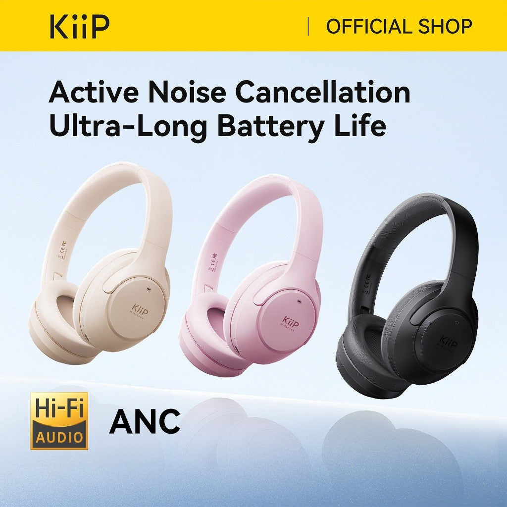 KiiP Wireless TH90 ANC Wireless Over-Ear Headphone Spatial Audio