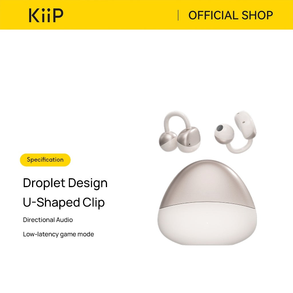 KiiP DTH29 OWS Ear Clip Earphone Droplet Open Ear Bluetooth TWS Hi-Fi Stereo