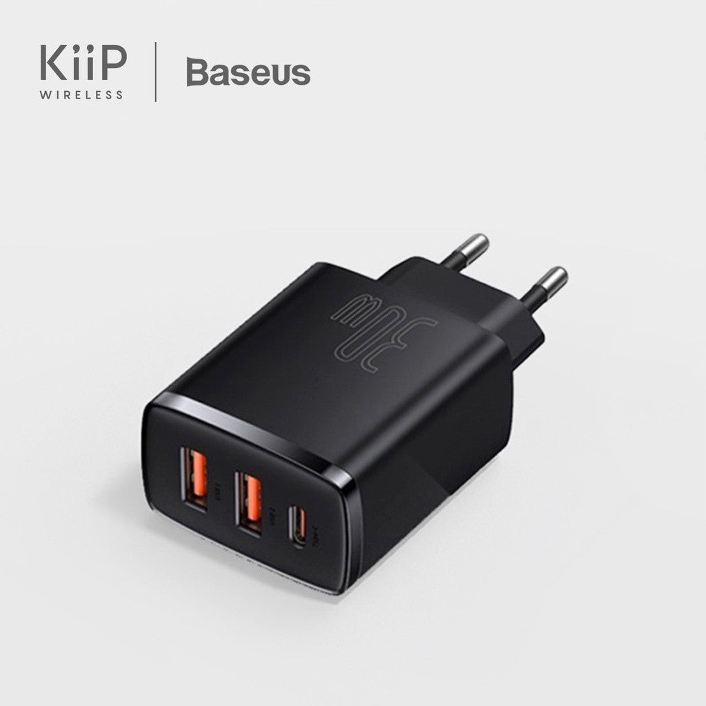 KIIP X Baseus Kepala Charger Quick Charging Type-C Dual USB 30W PD Fast Charge