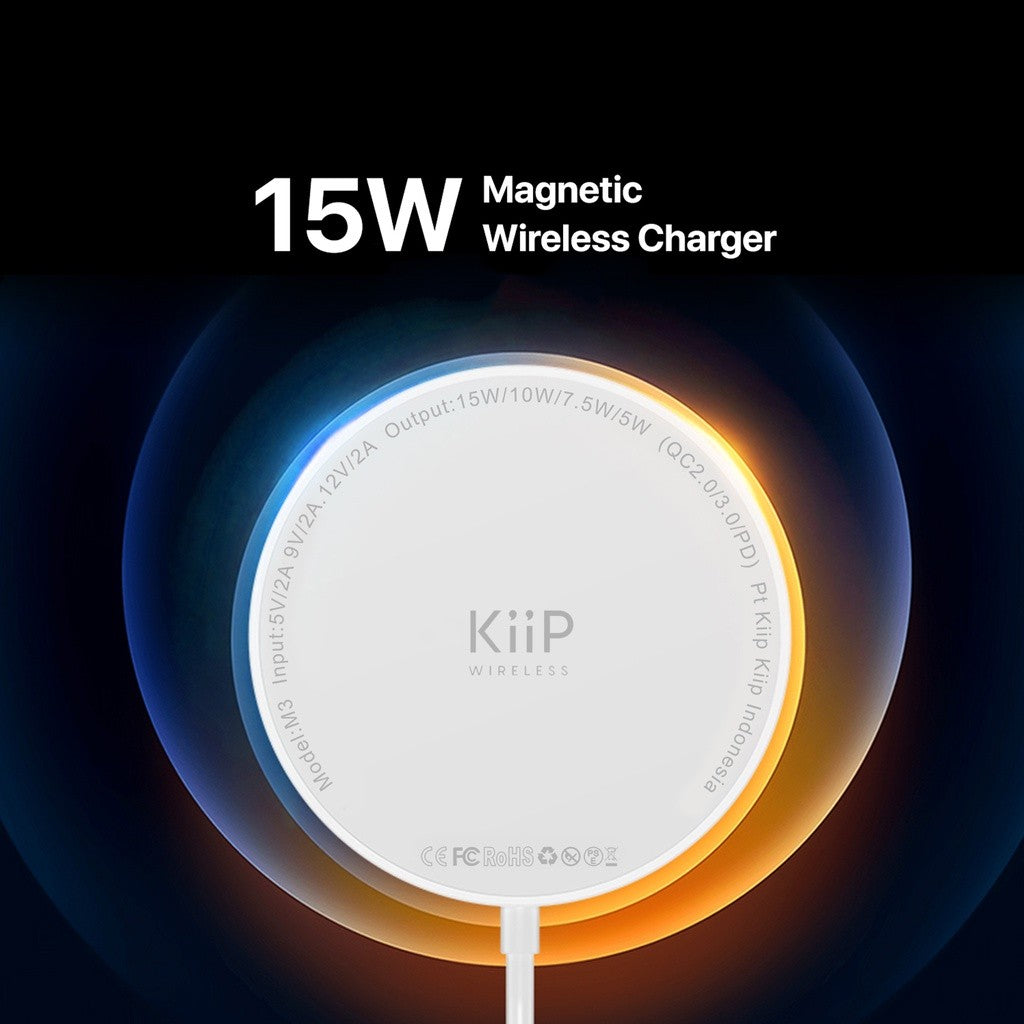 KiiP Wireless M3 Wireless Charger Pad Magnetic Fast Charging 15W Universal
