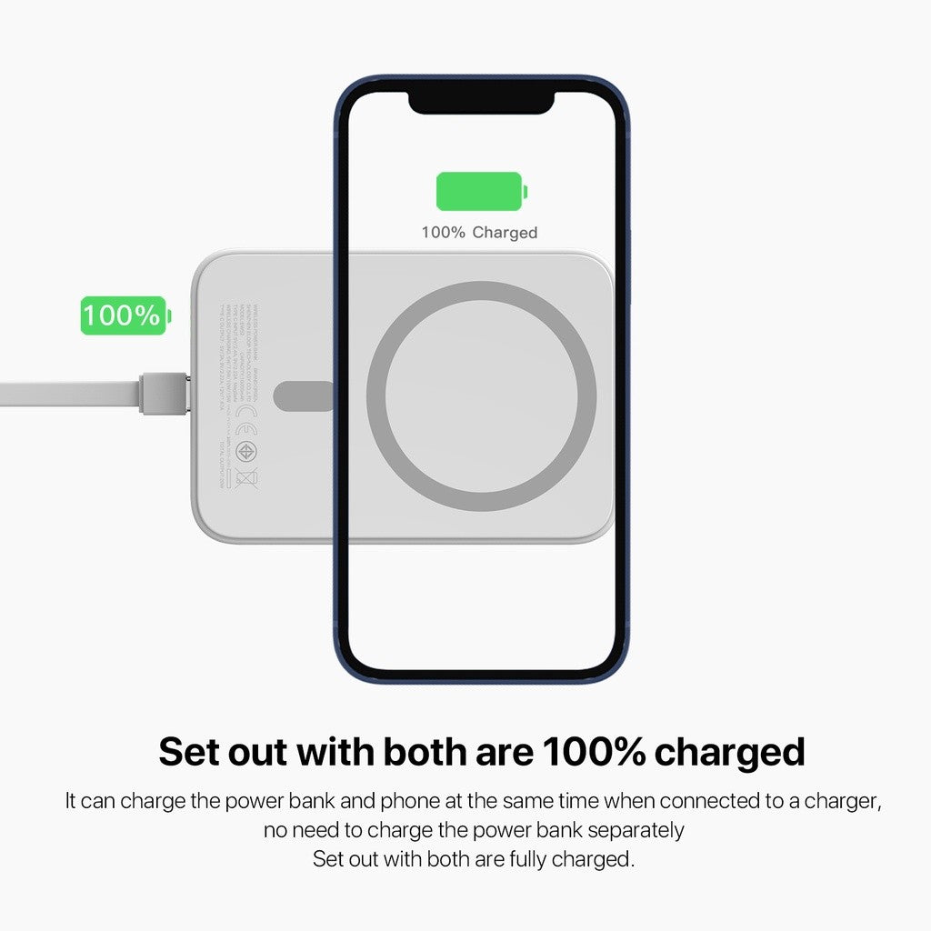 KiiP Wireless EW52 Power  Bank Magnetic  Magsafe 20W Fast Charging Type  C PD 10000 mAh