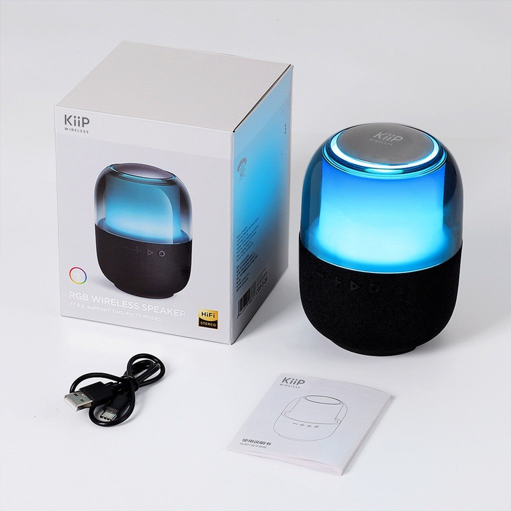 KiiP Wireless Y7 Bluetooth Speaker Portable TWS RGB LED HIFI SOUND