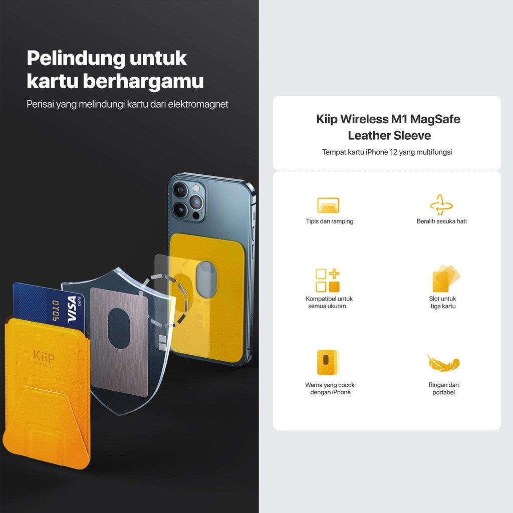 KiiP M1 Magnetic Card Holder Magsafe Wallet Phone Holder Iphone 12