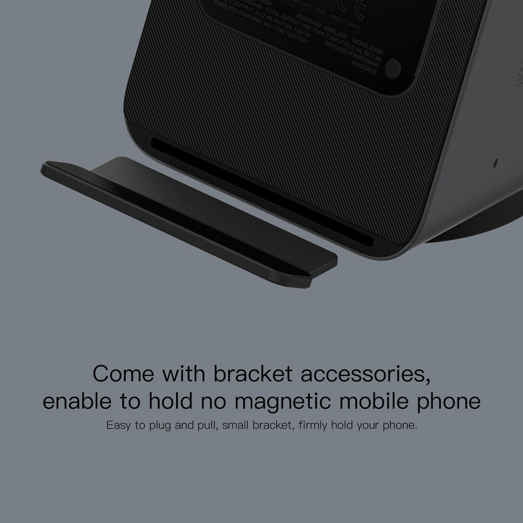 KiiP Wireless EW50S Magsafe Powerbank Wireless Charging Base 3in1 PD Fast Charging