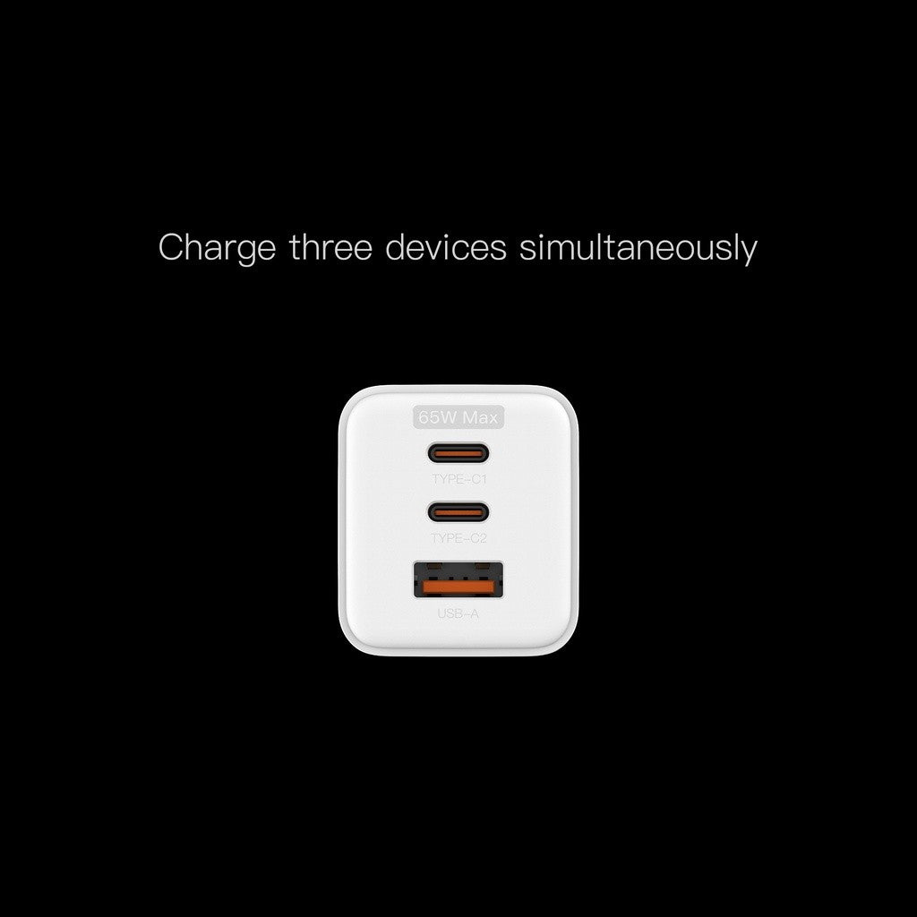 KiiP Wireless C12 GaN Charger 65W Adaptor Kepala Charger Fast Charging PD QC Type C