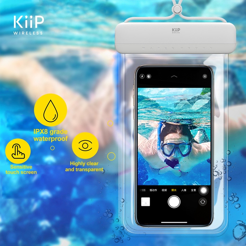 KiiP Waterproof Cover Case Airbag Casing Tempat Kantong HP Anti Air