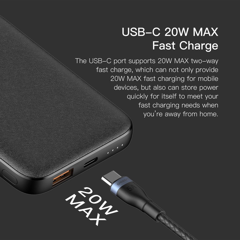 KiiP E49 Power Bank Fast Charging 20W Quick Charge Type C PD
