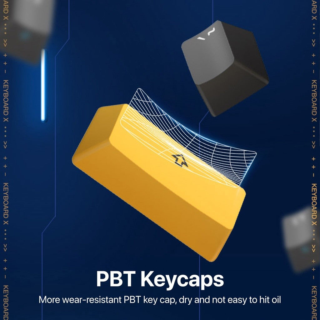 KiiP Wireless Y87 Gateron Switch Mechanical Gaming Keyboard Layout Hot-Swappable RGB Backlight