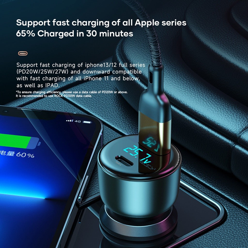KiiP H16 Car Charger Mobil 72W Type-C+USB Fast Charging
