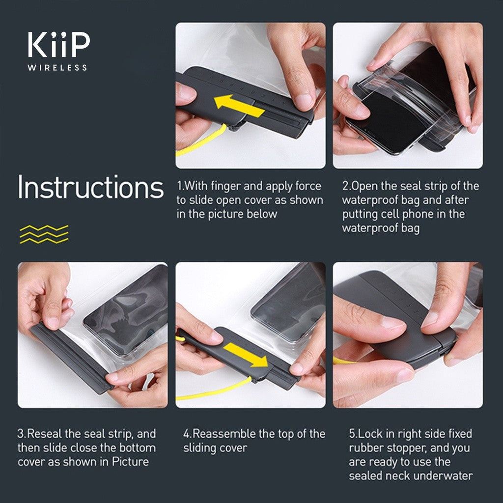 KiiP Waterproof Cover Case Airbag Casing Tempat Kantong HP Anti Air