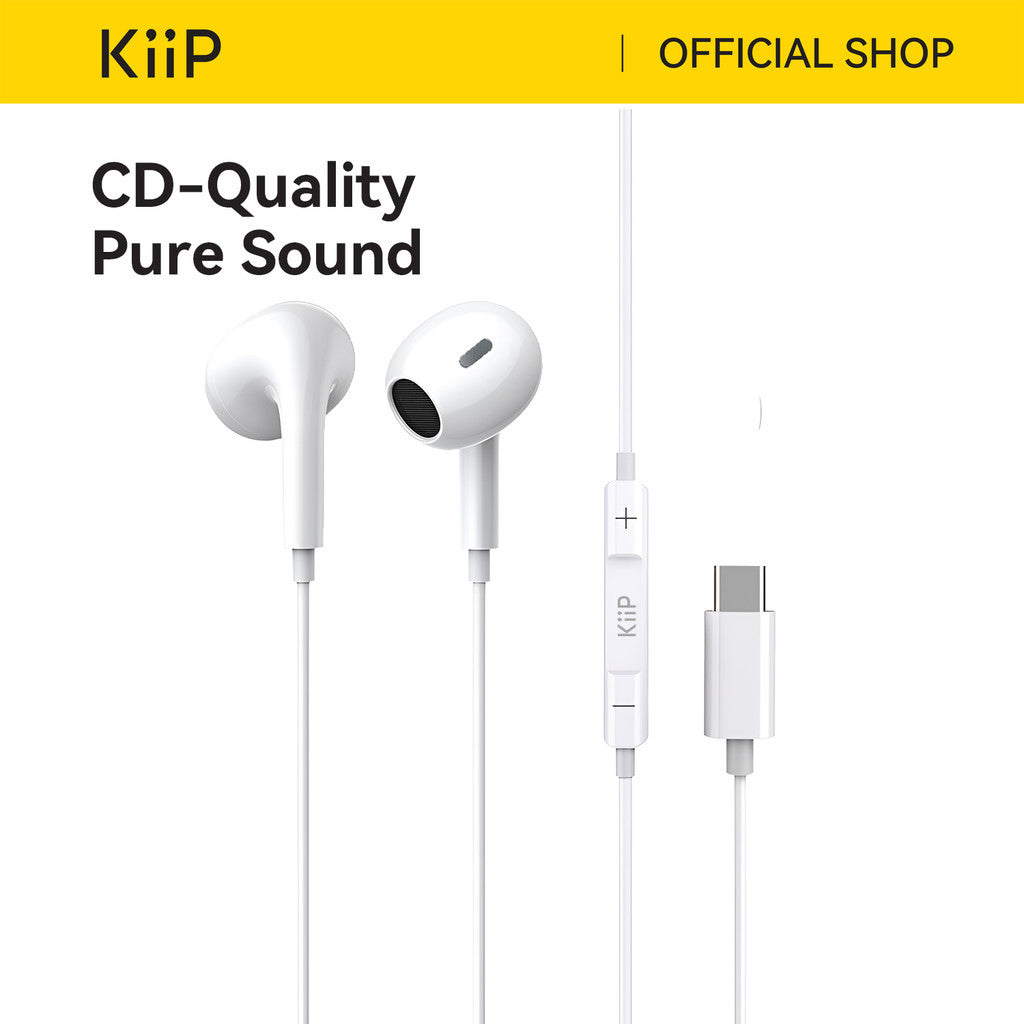 KiiP Headset Handsfree 3.5mm Wired Headset Kabel Anti Delay Earphone HD Call