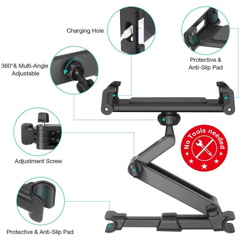 KiiP MCH08 Backseat Car Holder Car Mount Phone Holder Stand 360° Rotation