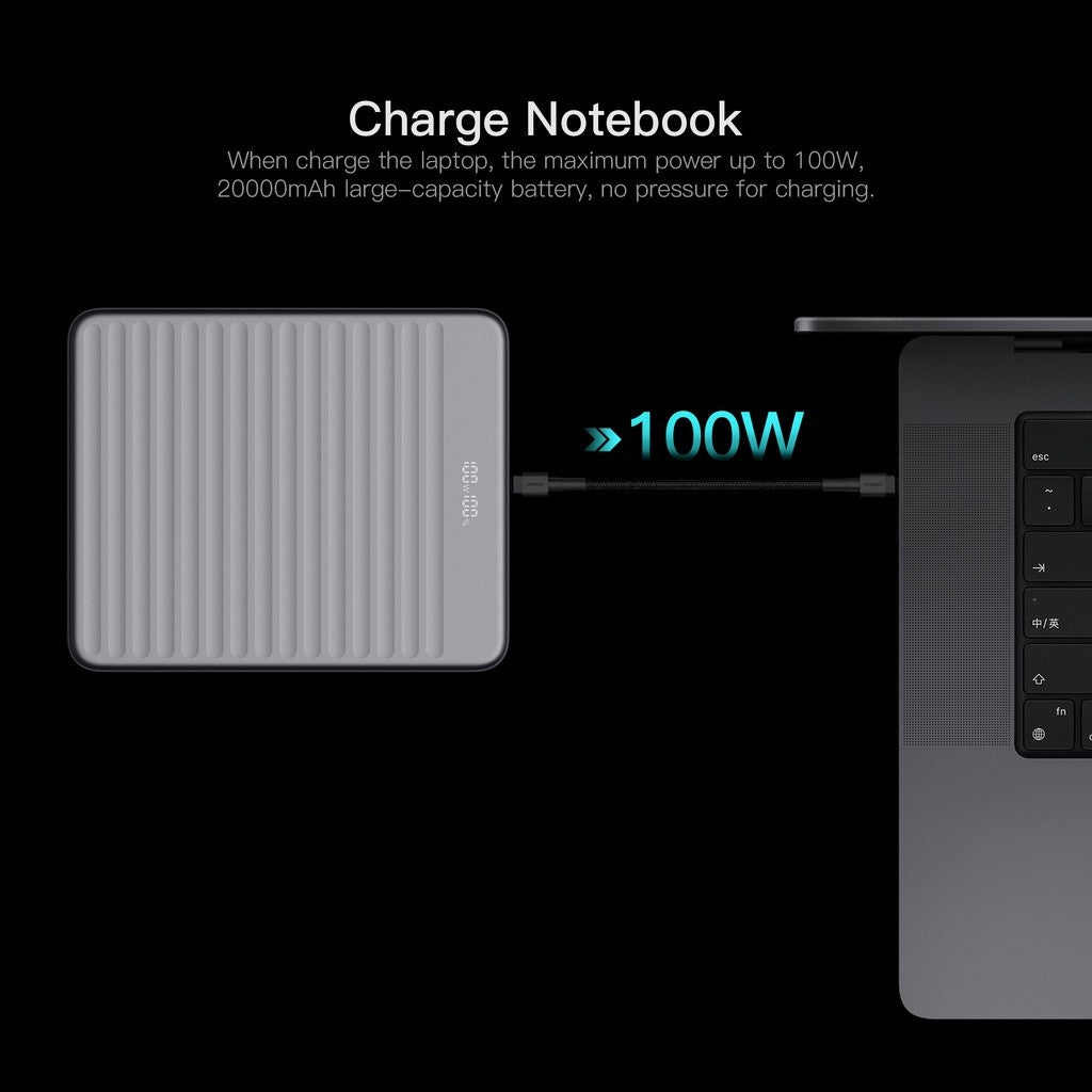 KiiP E63 Power Bank Fast Charging 100W Quick Charge Type C PD