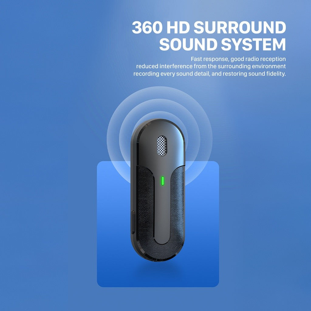 KiiP Wireless M8 Microphone Portable Dual Mic Wireless Clip On 2 In 1 Podcast Vlog Youtuber