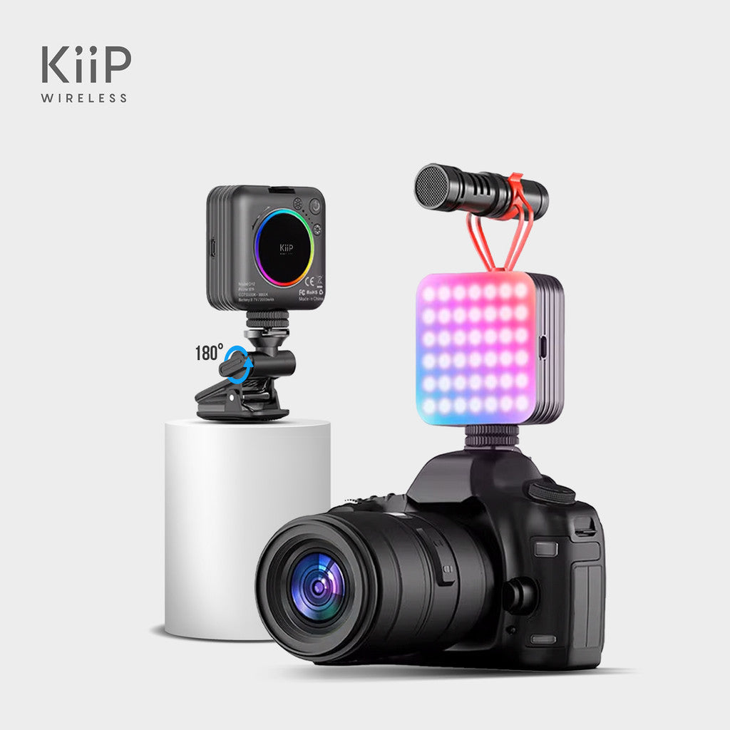 KiiP Portable RGB LED Video Light 6W Mini Lighthing 360° Lampu Konten Minimalis