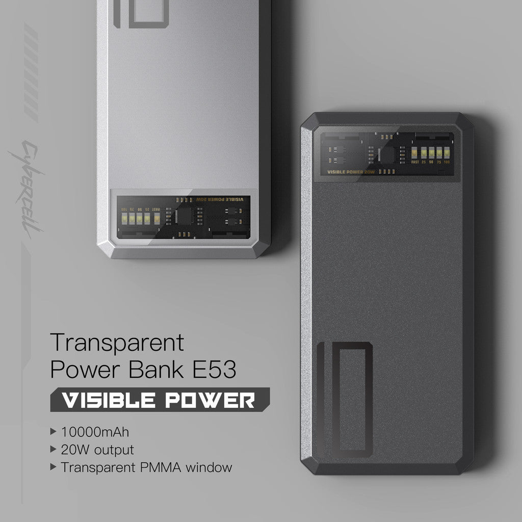 KiiP E53 Power Bank Fast Charging 20W Type C USB Port 10000mAh
