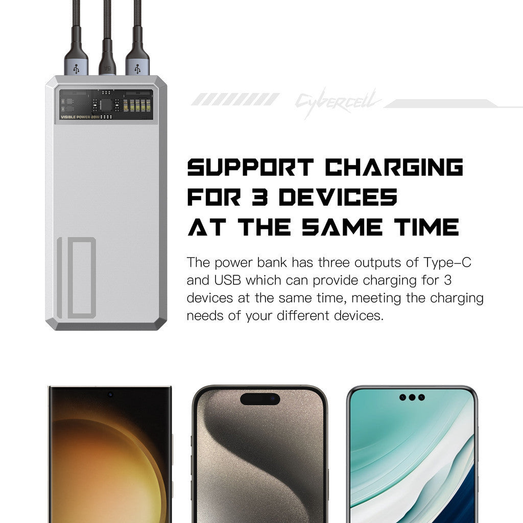 KiiP E53 Power Bank Fast Charging 20W Type C USB Port 10000mAh