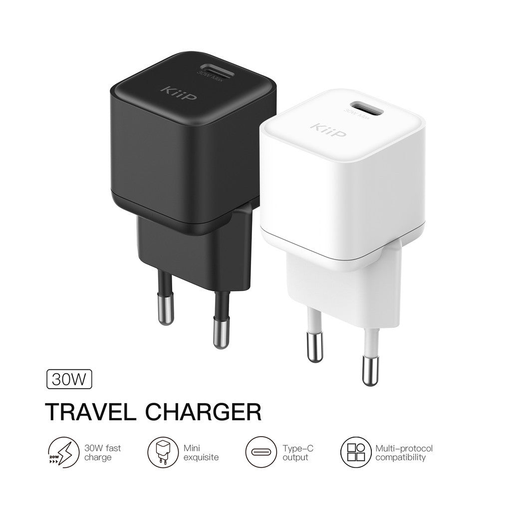 KiiP C31E Wall Charger Adaptor 30W Fast Charging Kepala Charger Mini Travel Adaptor