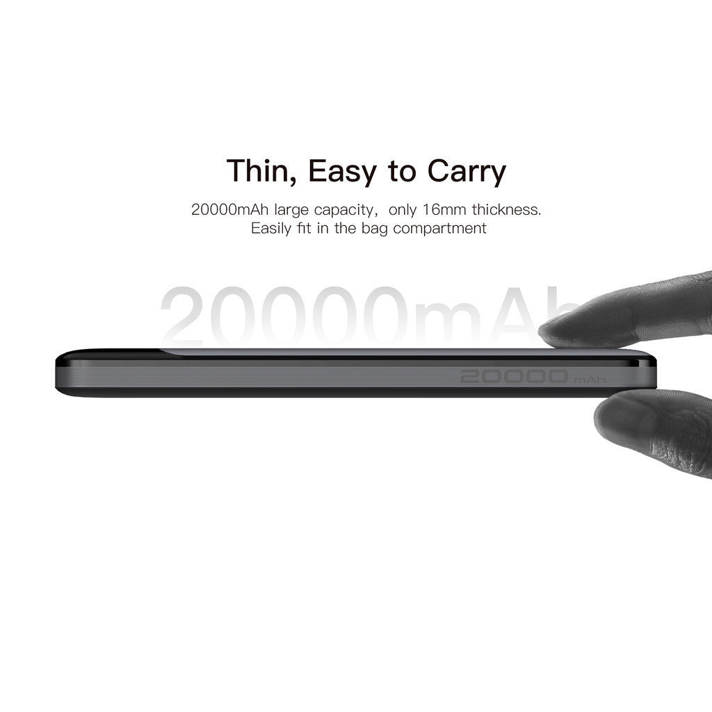KiiP E14 Power Bank 20000mAh Fast Charging 45W Powerbank Slim LED Display