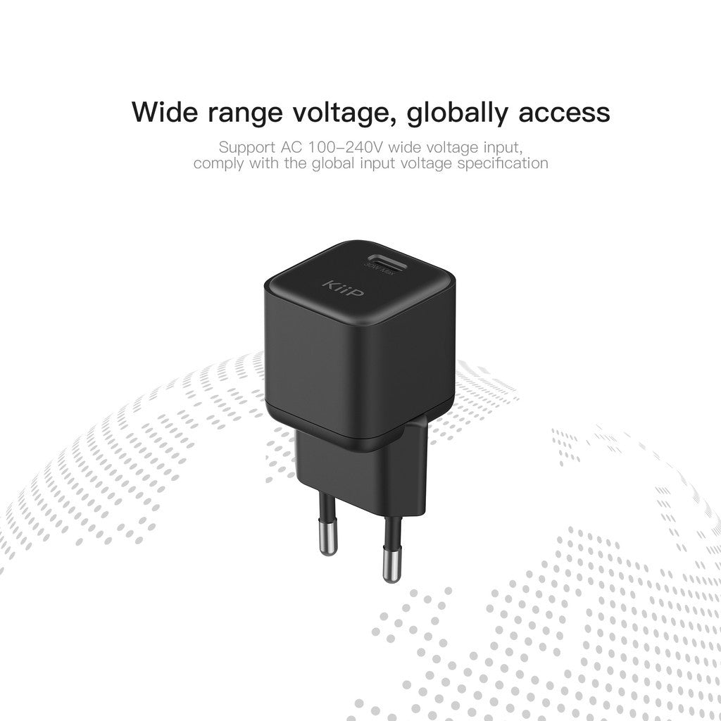 KiiP C31E Wall Charger Adaptor 30W Fast Charging Kepala Charger Mini Travel Adaptor