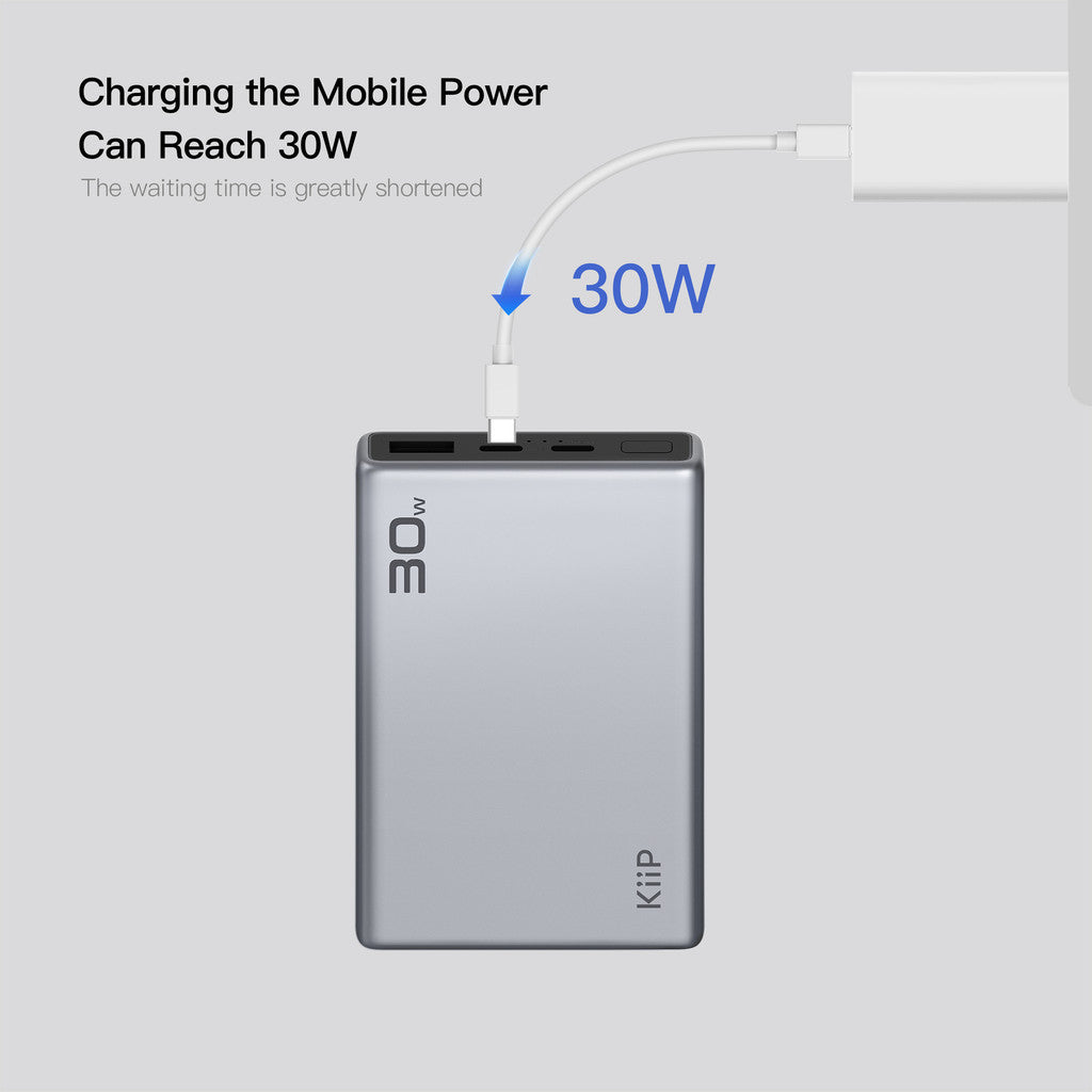 KiiP E69 Power Bank 10000mAh Super Fast Charging 3 Output 30W