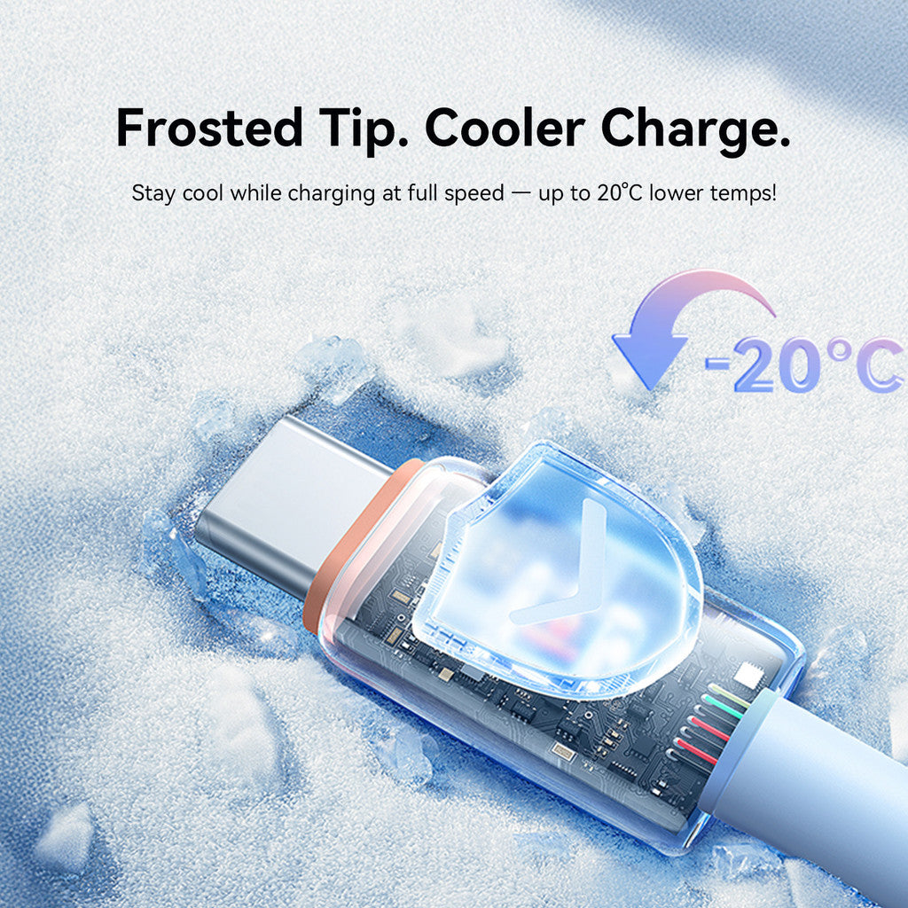 KiiP Kabel Charger Fast Charging C To C/C To Lightning Up To 100W PD 27W Kabel Data Type C Lightning Gradient Series 1.2M