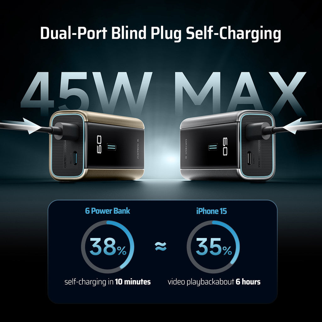 KiiP x Cuktech 06 Power Bank 6000mAh 55W Type-C Fast Charging Mini Powerbank