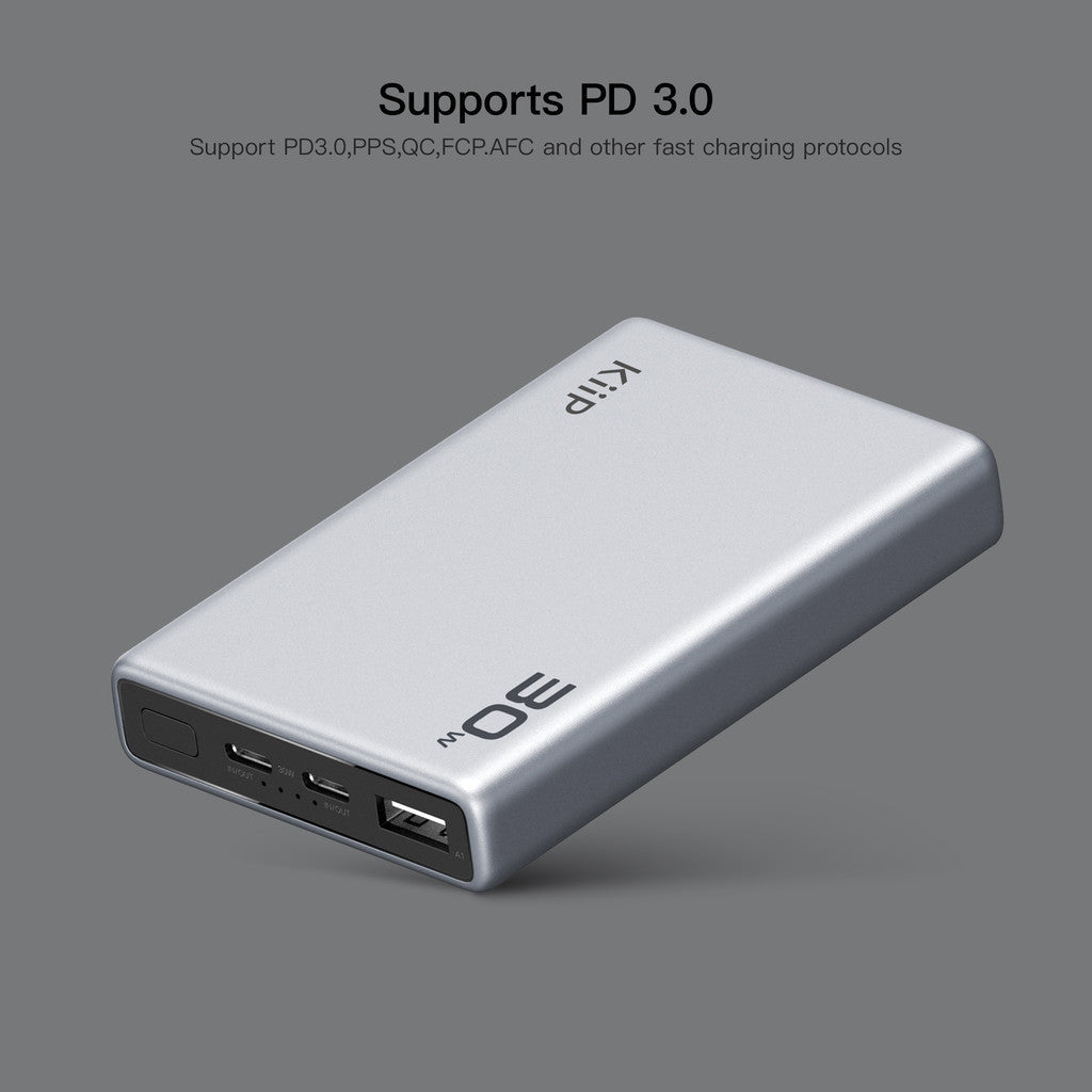 KiiP E69 Power Bank 10000mAh Super Fast Charging 3 Output 30W