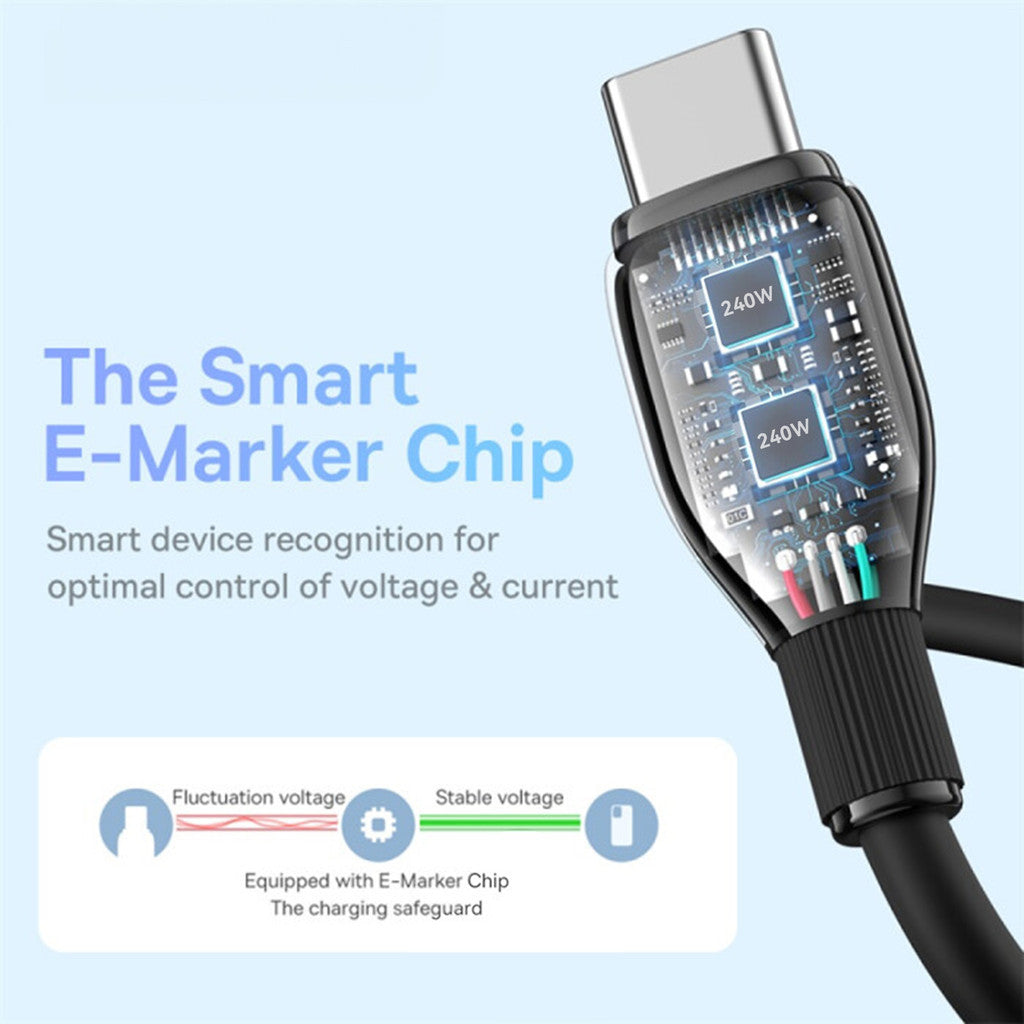 KiiP Kabel Data Fast Charging C To C /Type-C IP Up To 240W PD 35W Cable Charger Android iPhone 2M