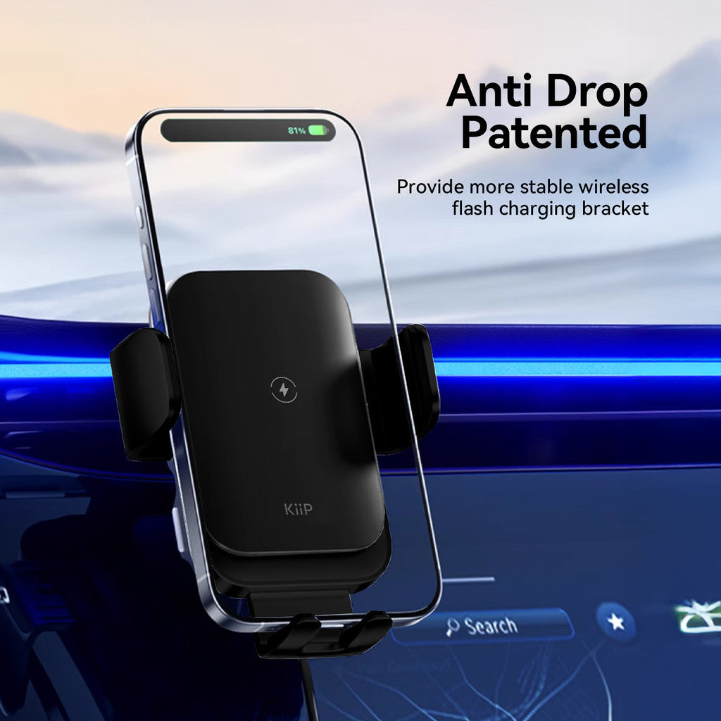 KiiP WC01 2in1 Car Mount Wireless Charger Phone Holder Mobil Car Charger 15W