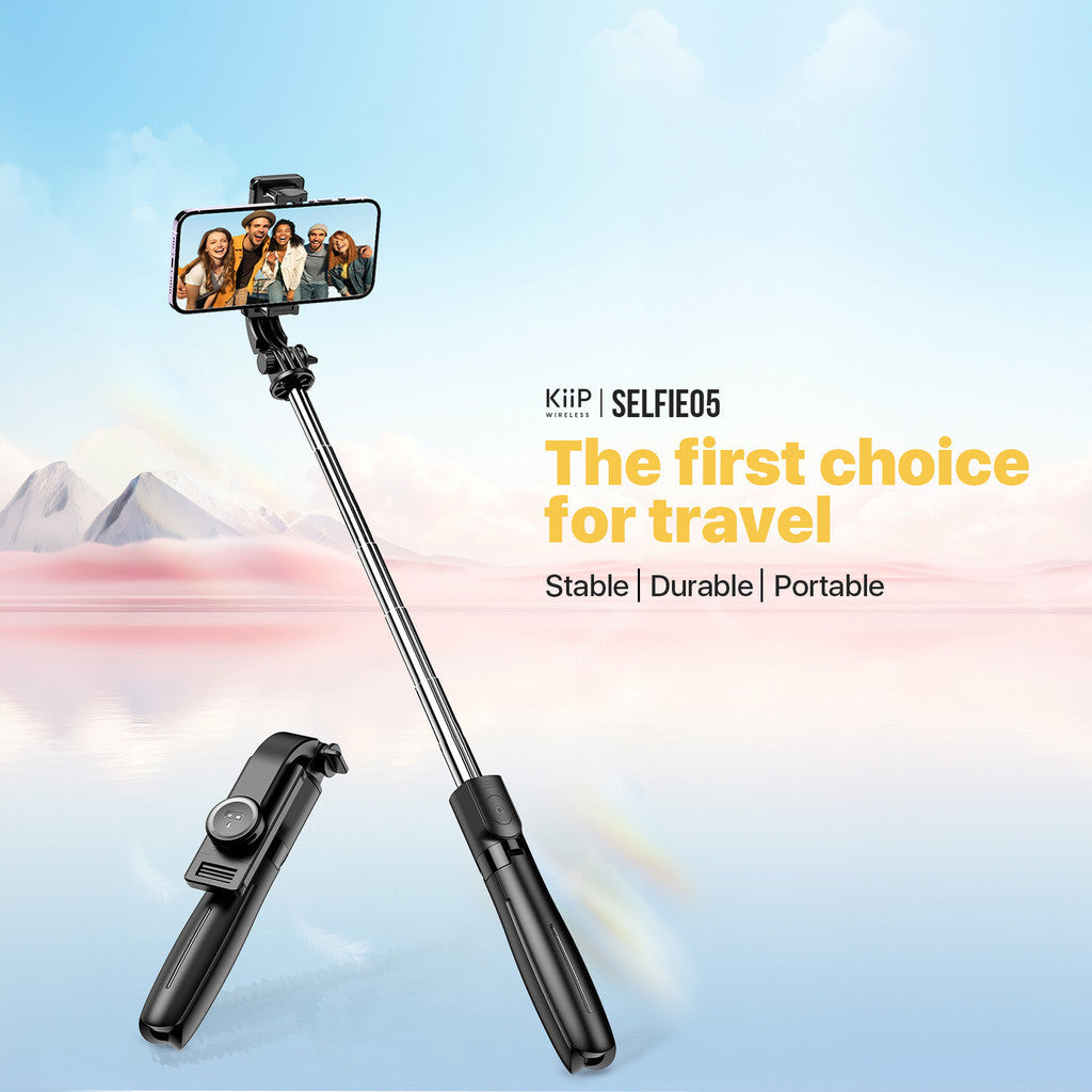 KiiP Selfie05 Portable Selfie Stick Integrated Tripod 70cm 360° Rotation