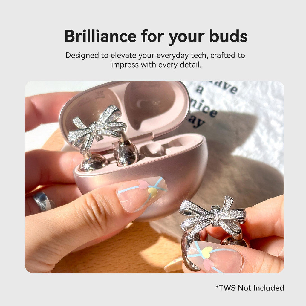 KiiP Freeclip Earbuds Jewelry Aksesoris Earphone Clip DIY Butterfly Shape Earrings Cute Bow