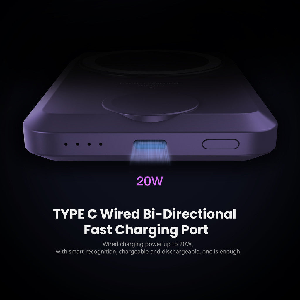 KiiP Wireless EW31 2in1 Power Bank Wireless Magnetic Powerbank Iwatch 10000 mAh Type C PD Fast Charging