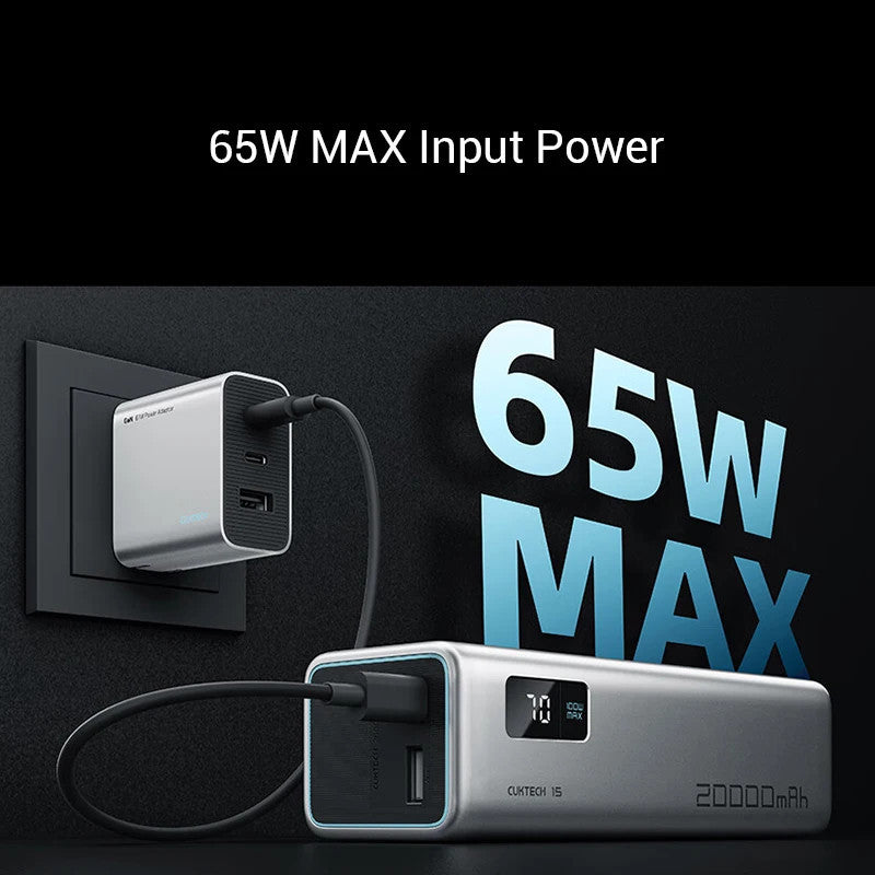 KiiP x Cuktech 15 SE Power Bank 20000mAh 85W USB Type-C Fast Charging