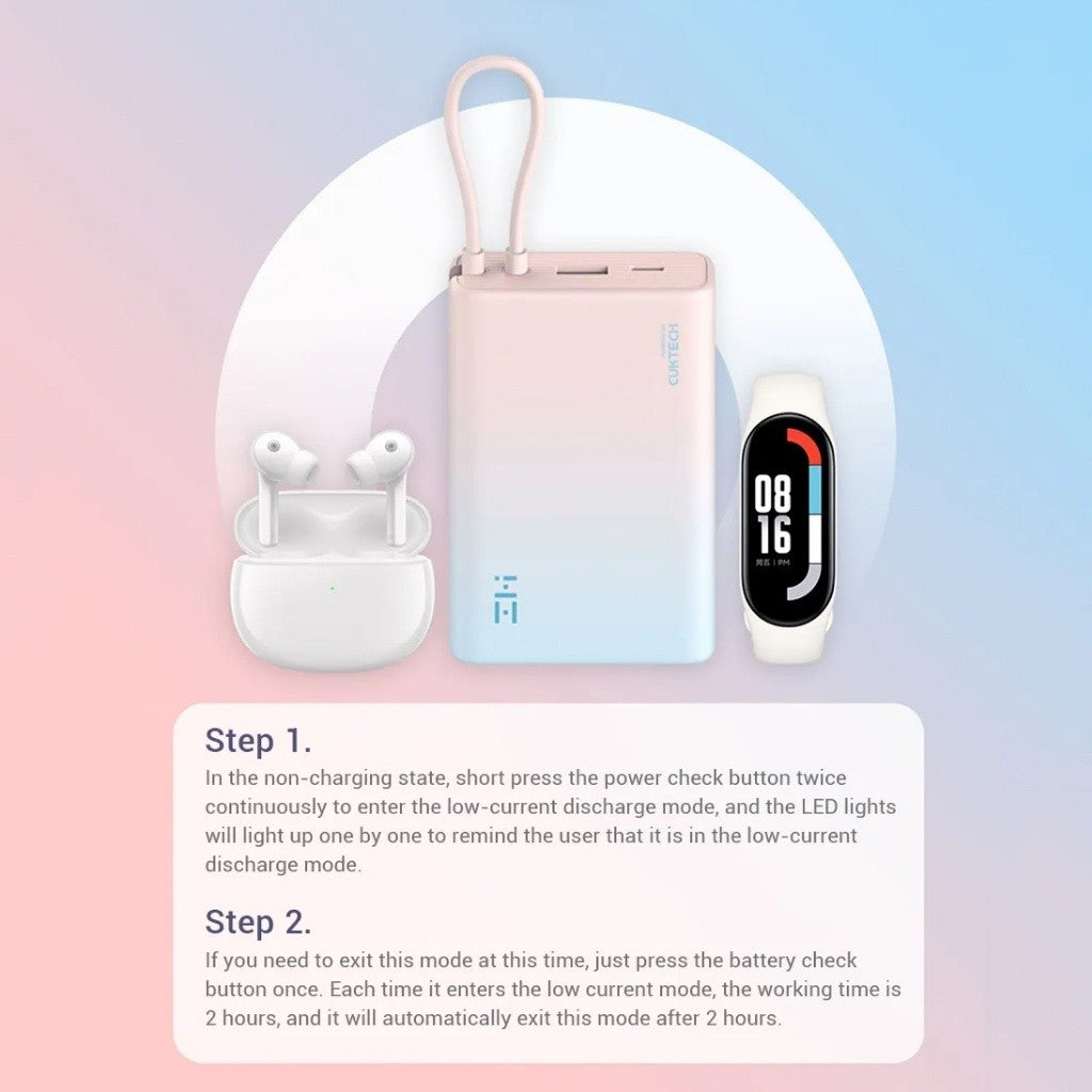 KiiP x Cuktech ZMI P17 Power Bank 10000mAh Type C Cable Fast Charging