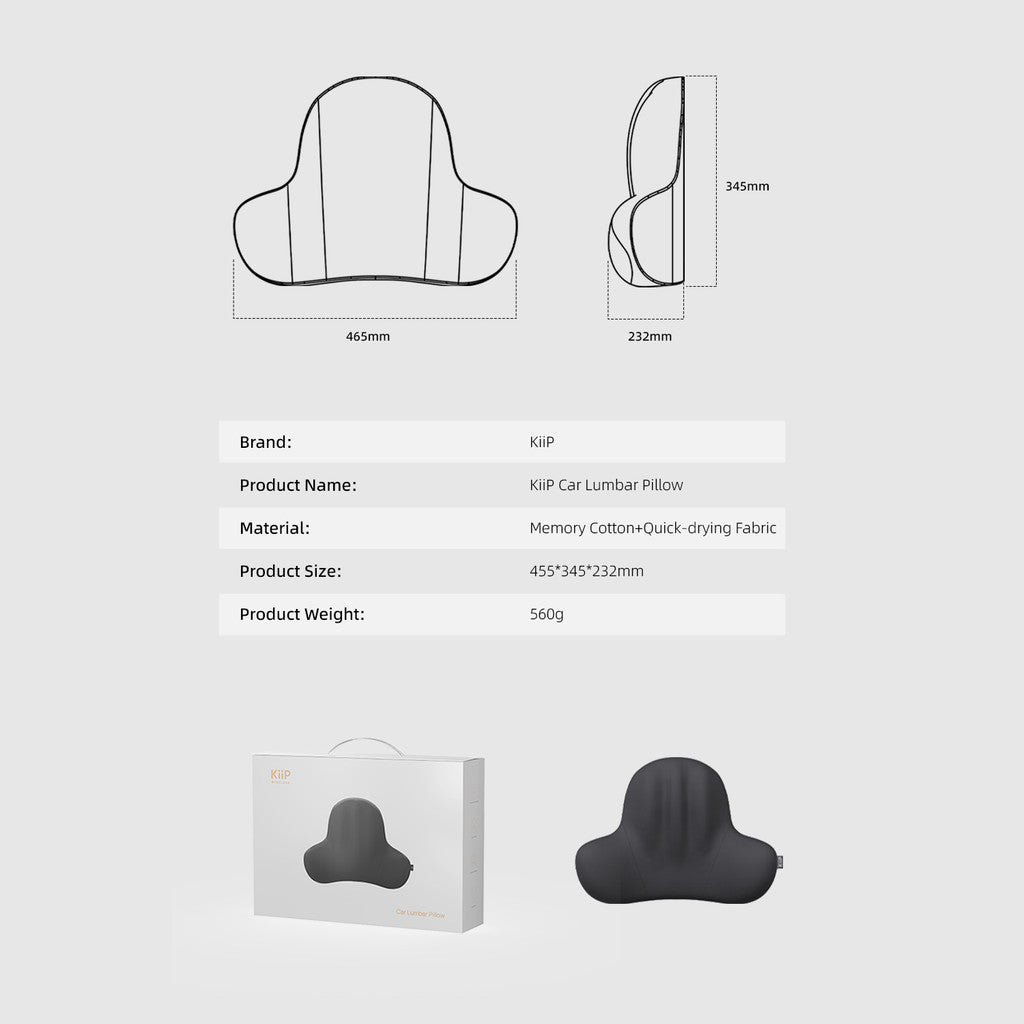 KiiP Car Headrest Bantal Mobil Bantal Sandaran Kepala Car Lumbar Pillow Bantal Sandaran Punggung