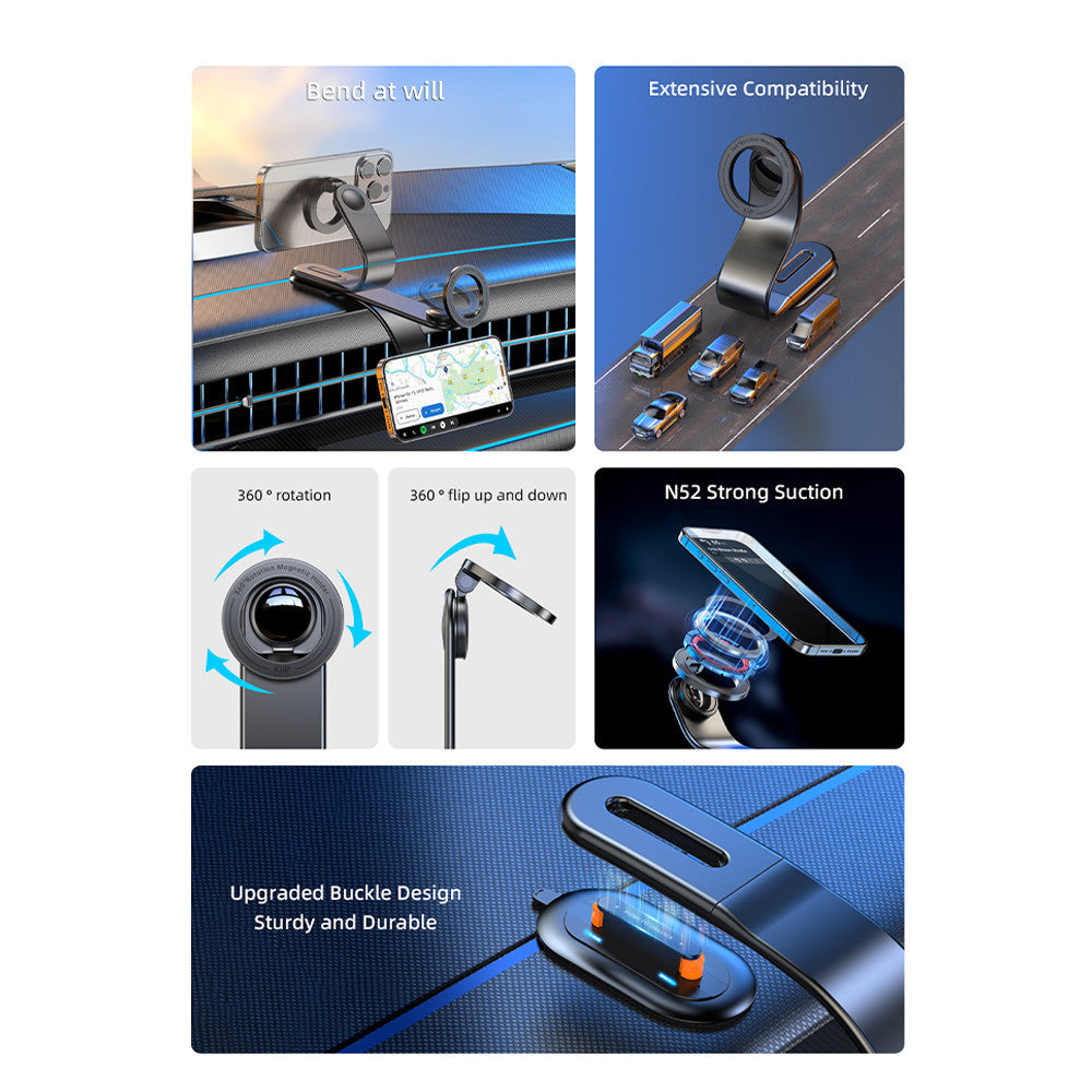KiiP MCH06 Magnetic Car Mount Phone Holder Dashboard Mobil Magnet Foldable