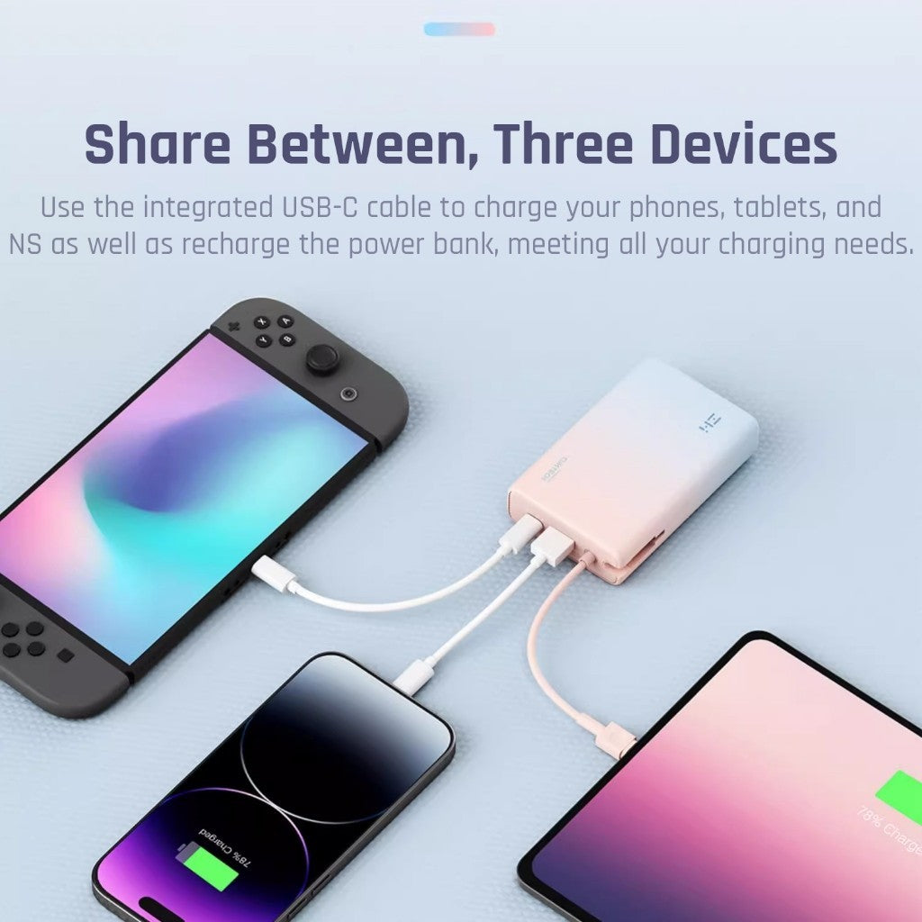 KiiP x Cuktech ZMI P17 Power Bank 10000mAh Type C Cable Fast Charging